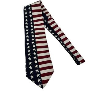 PATRIOTIC AMERICAN FLAG ALL OVER PRINT SILK MEN’S TIE